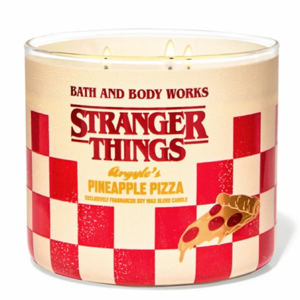 Bath & Body Works X Stranger Things Argyle’s Pineapple Pizza Candle